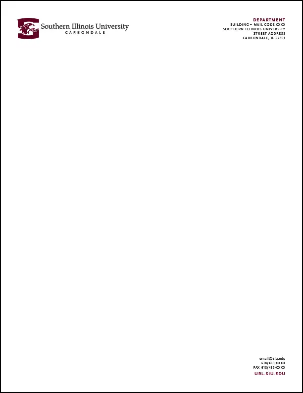 example image of standard letterhead